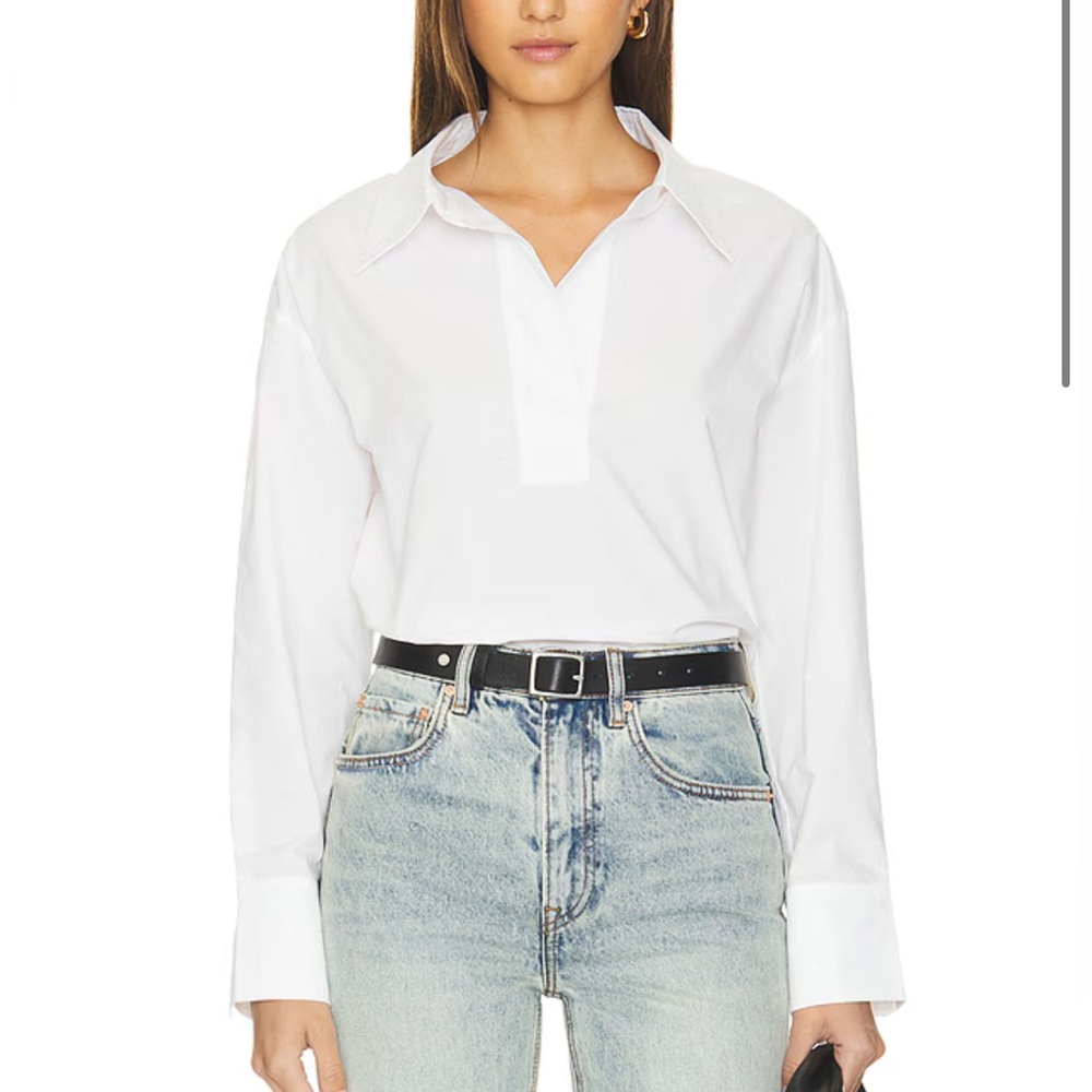 Rue Sophie Brooke Shirt in Alabaster - runs big